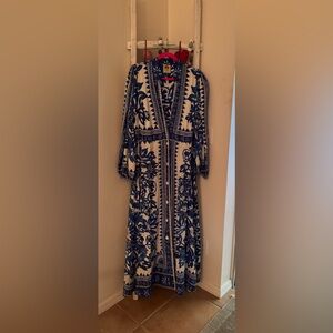 Blue and White Floral Dress